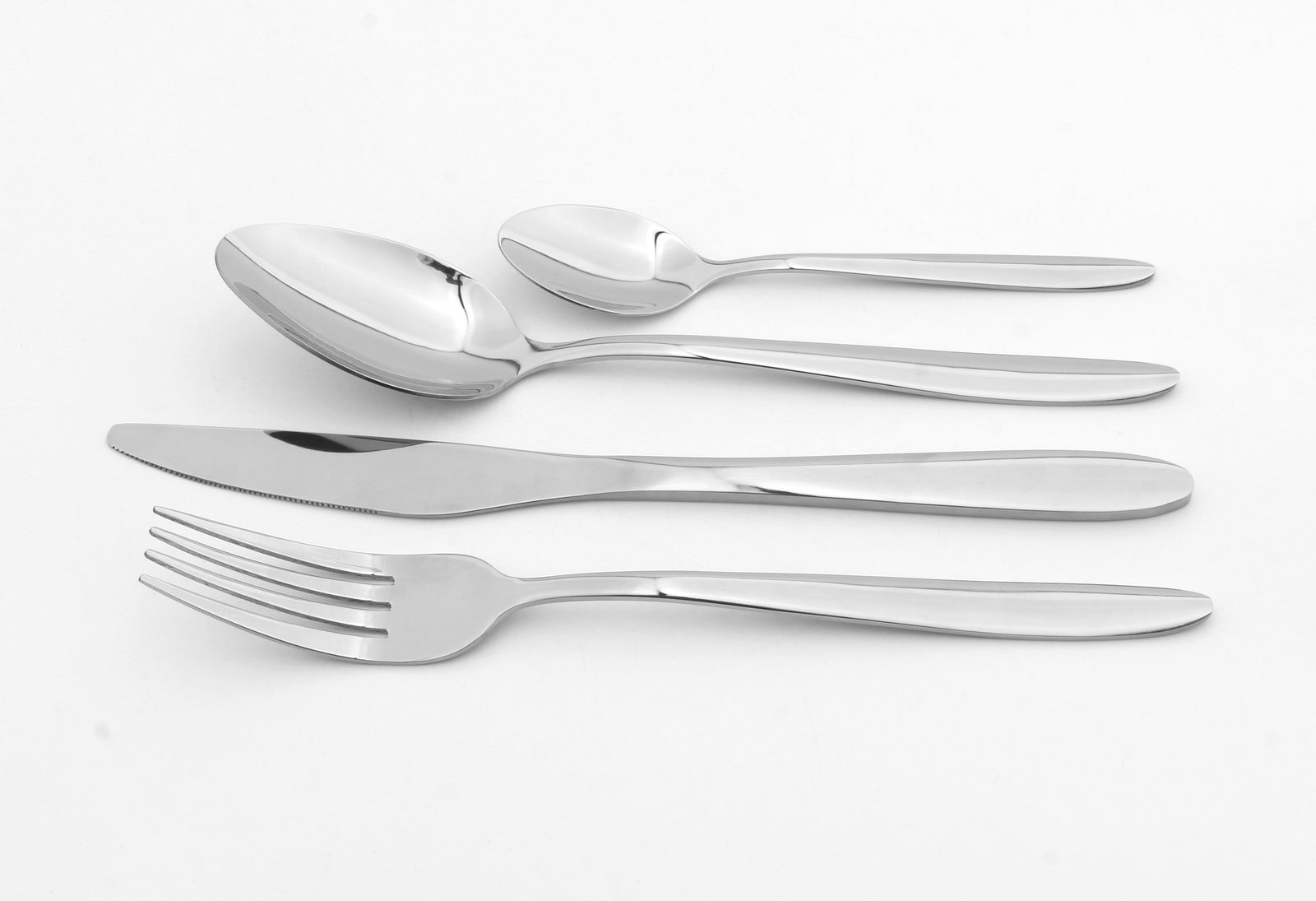 Cutlery Set Fork Spoon Anydate Pointed End | Set of 32 | Silver