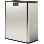 HOMCOM 56l Dual Kitchen Bin With Removable Inner Buckets For Recycling And Waste
