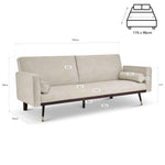 Jenna Suede Sofa Bed 3 Seater Living Room | Cream