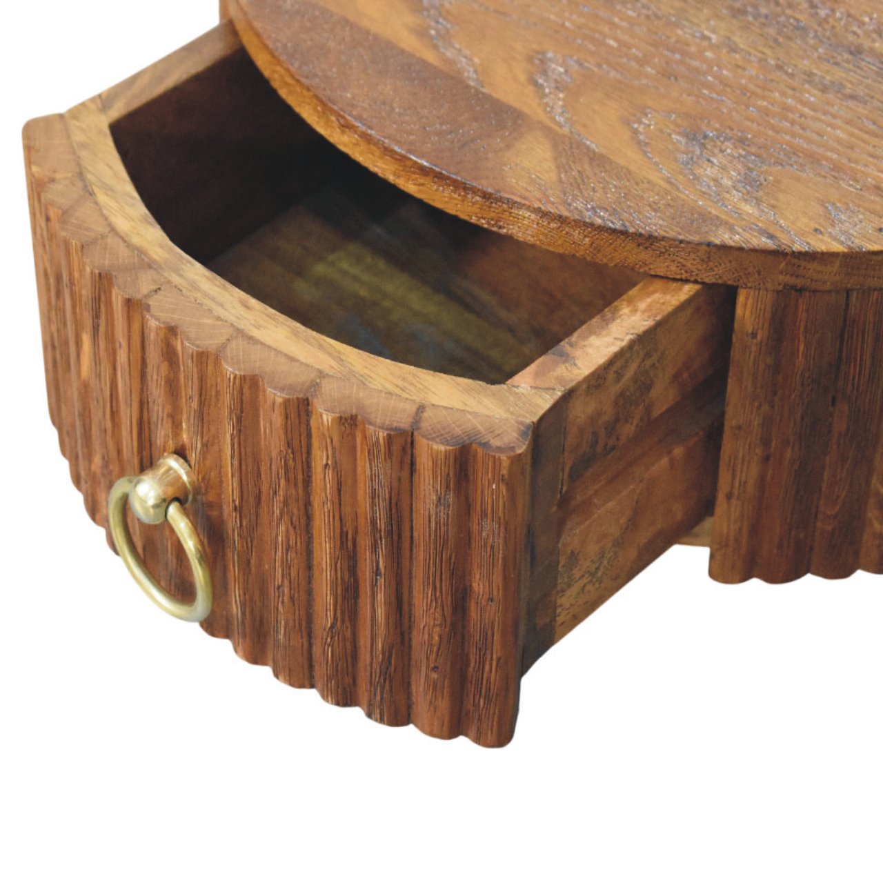 Artisan Furniture Solid Wood Ring Pull Wall Nightstand
