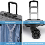 55x35x20cm Cabin Carry Bag Hard Shell Suitcase 100+ Airline Approved | Cabin | Anthracite