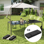 Parasol Weights Sets, Parasol Base Weights Bags | Set of 2 | Black