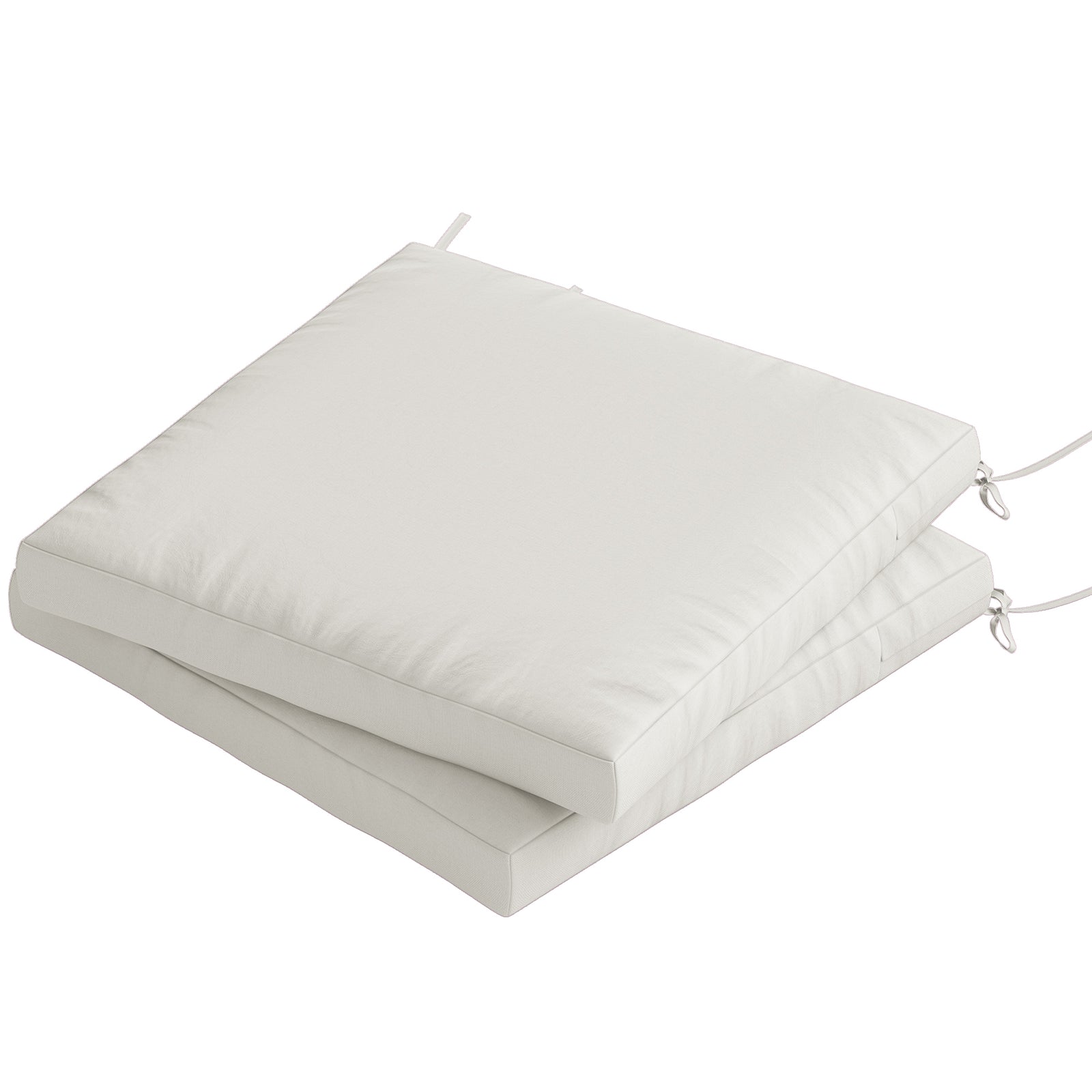 2pcs Garden Chair Cushions, Waterproof Seat Pads | Cream