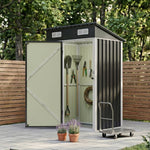 4 X 3ft Metal Garden Storage Shed With Lockable Door | Black