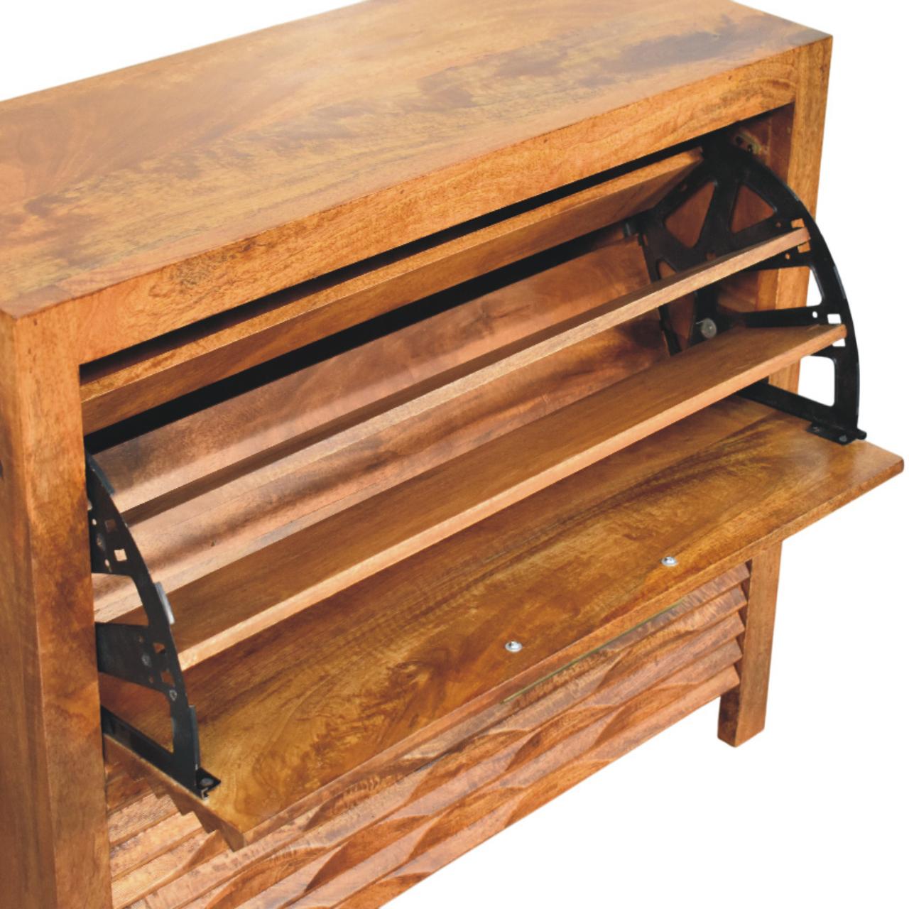Artisan Furniture Solid Wood Amber Wavefront Cabinet