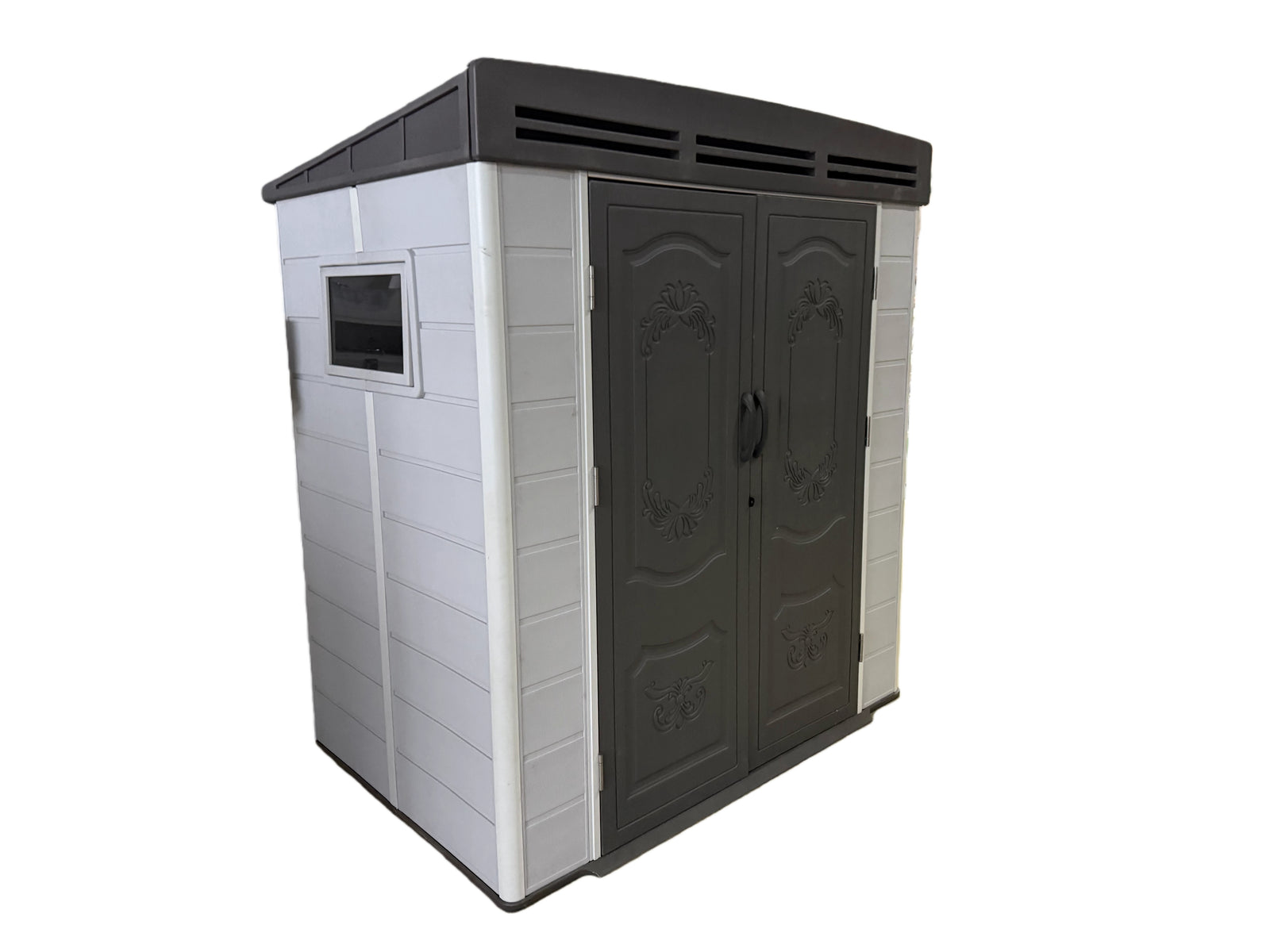 Indoor & Outdoor Living 6x4ft Plastic Shed With Window And Aluminium Structured Support