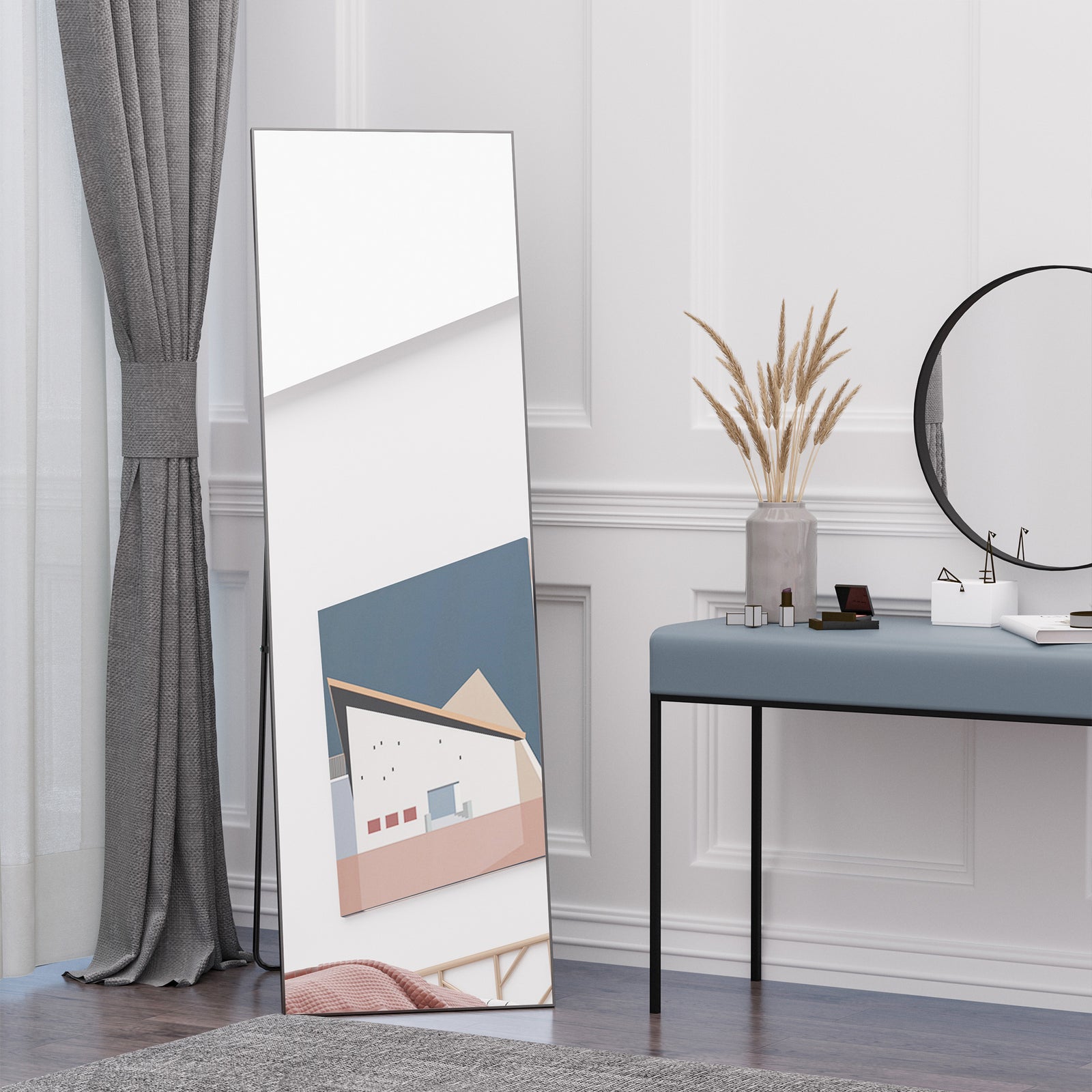 Full Length Mirror Floor Standing Or Wall-mounted