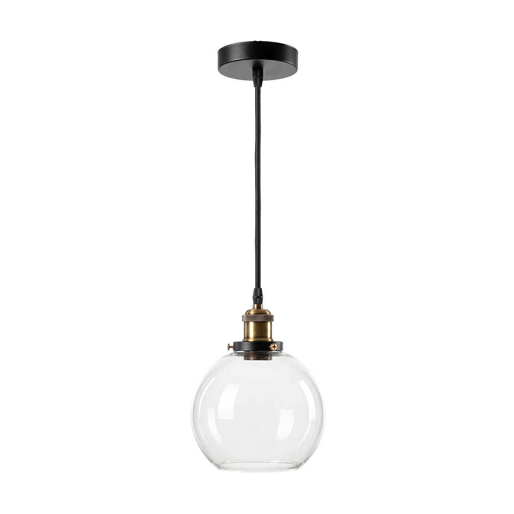 Emitto Ceiling Pendant Light Retro Industrial Glass Lampshade Adjustable Cable