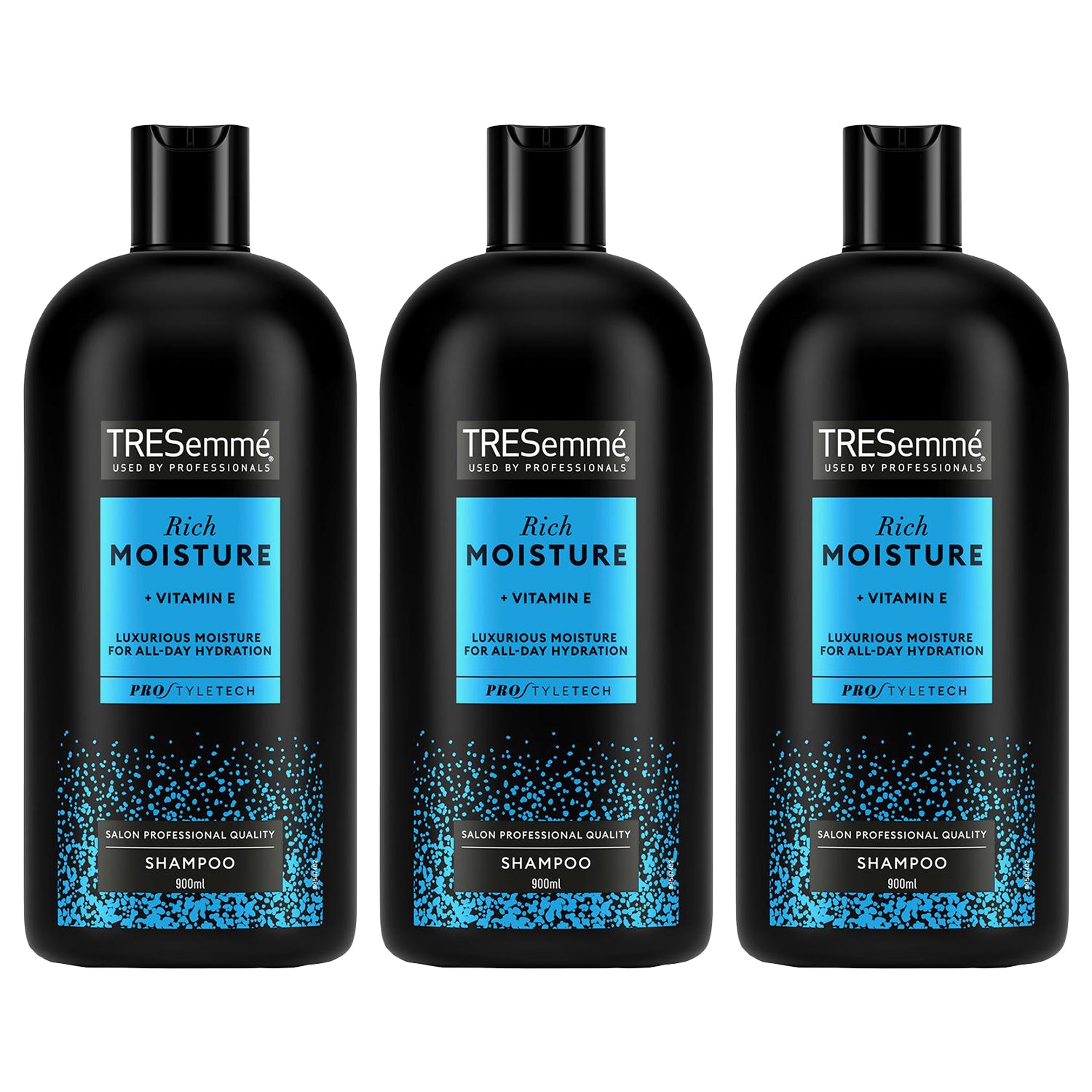 Used By Professionals Rich Moisture Shampoo, 3 Pack, 900ml