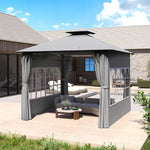 3 X 3 M Garden Gazebo, Outdoor Canopy Shelter | Light Grey