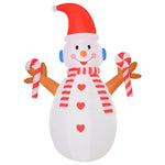 8ft Christmas Inflatable Snowman, Rotating Lighted Outdoor Decor