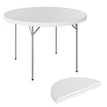 Outsunny 4ft Picnic Table Folding Heavy Duty, White