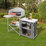 Outdoor Portable Camp Kitchen With Zippered Storage