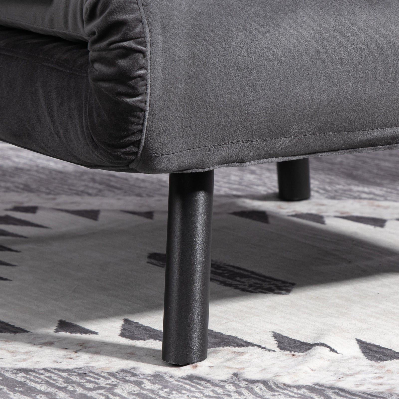 Click Clack Single Chair Bed Settee For Living Room | One Size | Charcoal Grey