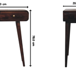 California Walnut Curved Hallway Table