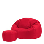 Classic Indoor Outdoor Bean Bag & Pouffe Chair | Red