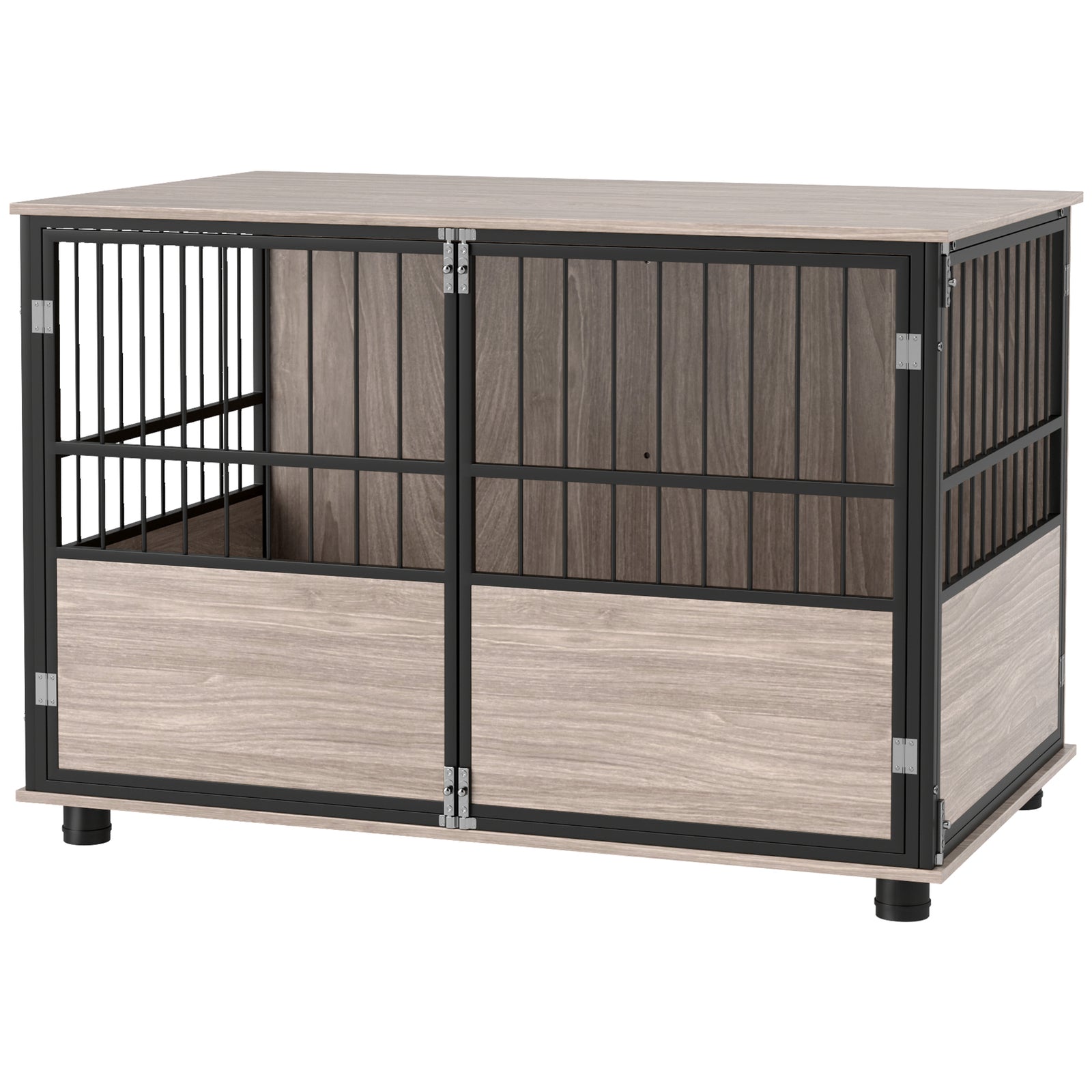 100cm Dog Crate Table W/ Doors, Cushion