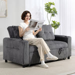 2 Seater Sofa Bed, Click Clack Pull Out Bed Settee | Charcoal Grey