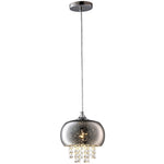 Starlight Chrome Pendant Lamp 1xe14 A Stunning Range With 22cm Glass Shades Housing Chrome Fitments And Gorgeous Crystals