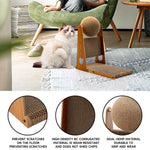 L-shaped Cat Scratcher With Cat Scratching Ball | Large