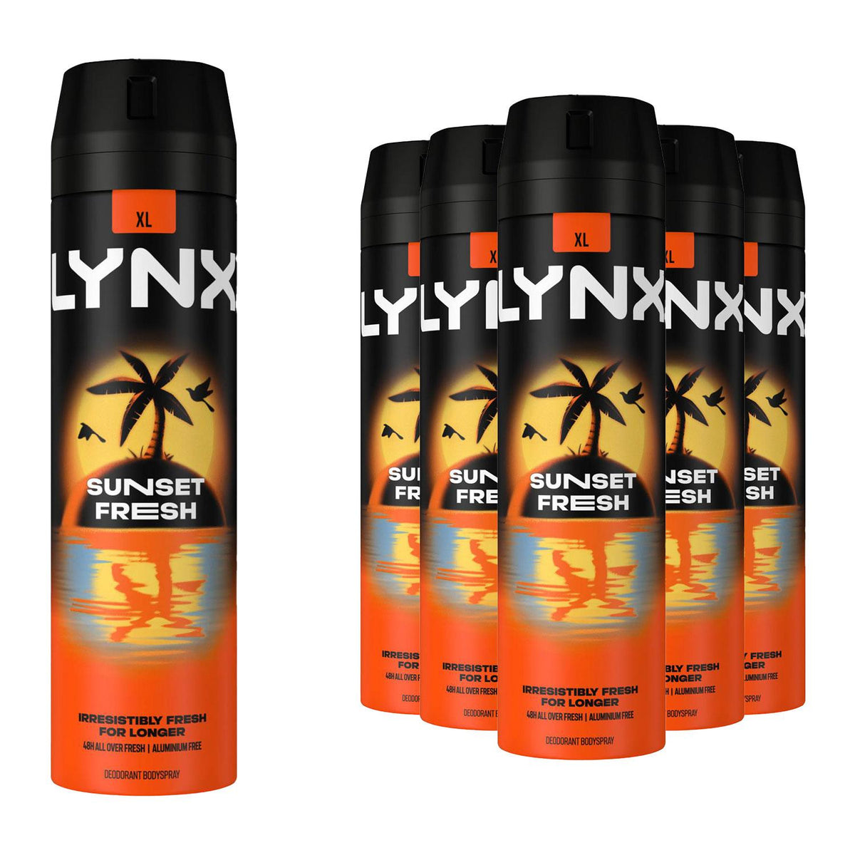 Sunset Fresh Men's Deodorant Body Spray, 200ml | Set of 6