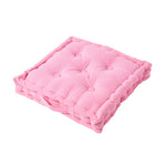 Cotton Plain Floor Cushion | 40cm x 40cm | Pink