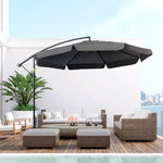 2.7m Cantilever Parasol Banana W/ Crank Handle | Black