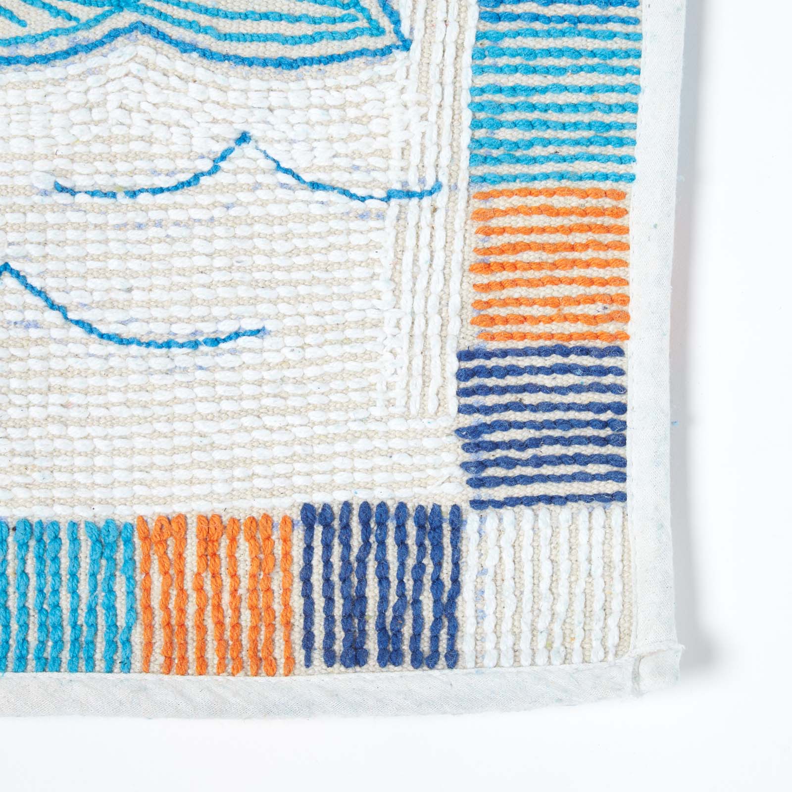 Cotton Tufted Blue Dolphins Kids Rug