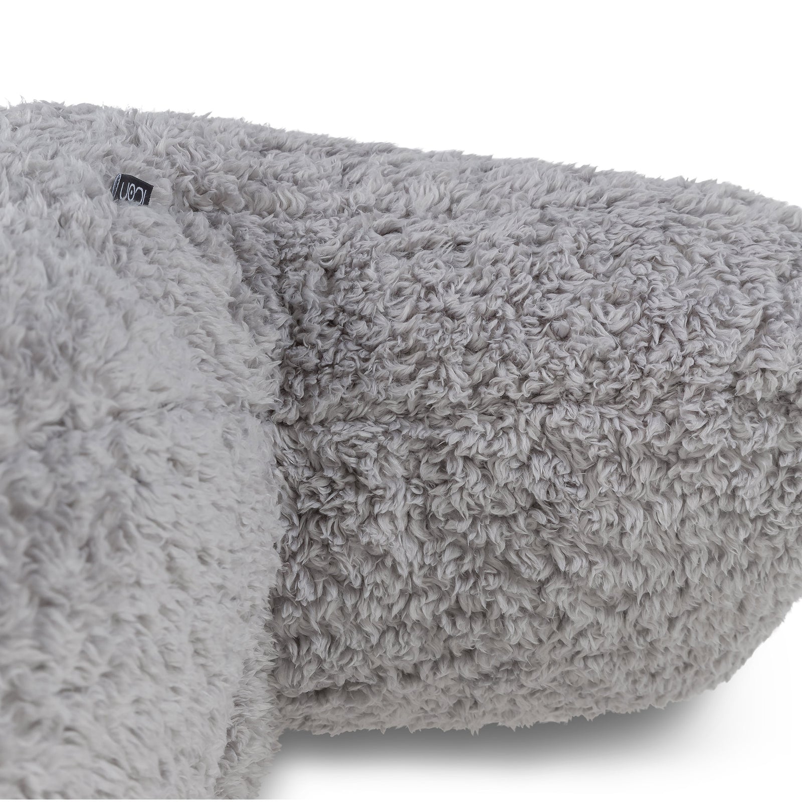 Teddy Borg Cuddle Cushion Pillow | Light Grey