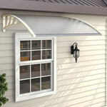 120cm W X 80cm D X 23.8cm H Window Door Awning Canopy With Brackets