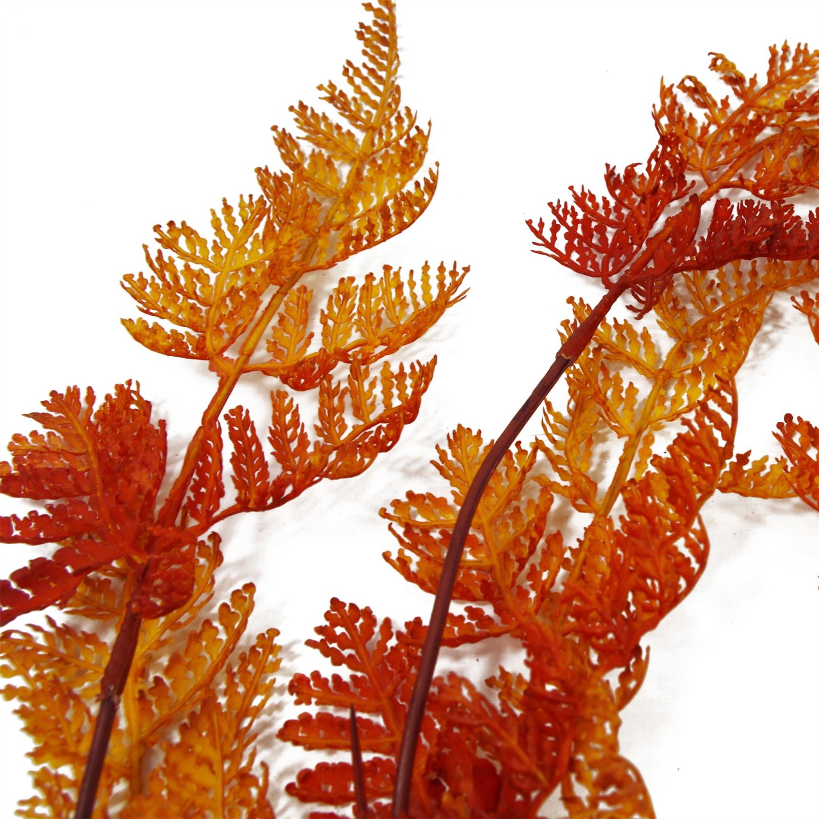 Artificial Hanging Maidenhair Fern Plant Autumn Orange 100cm