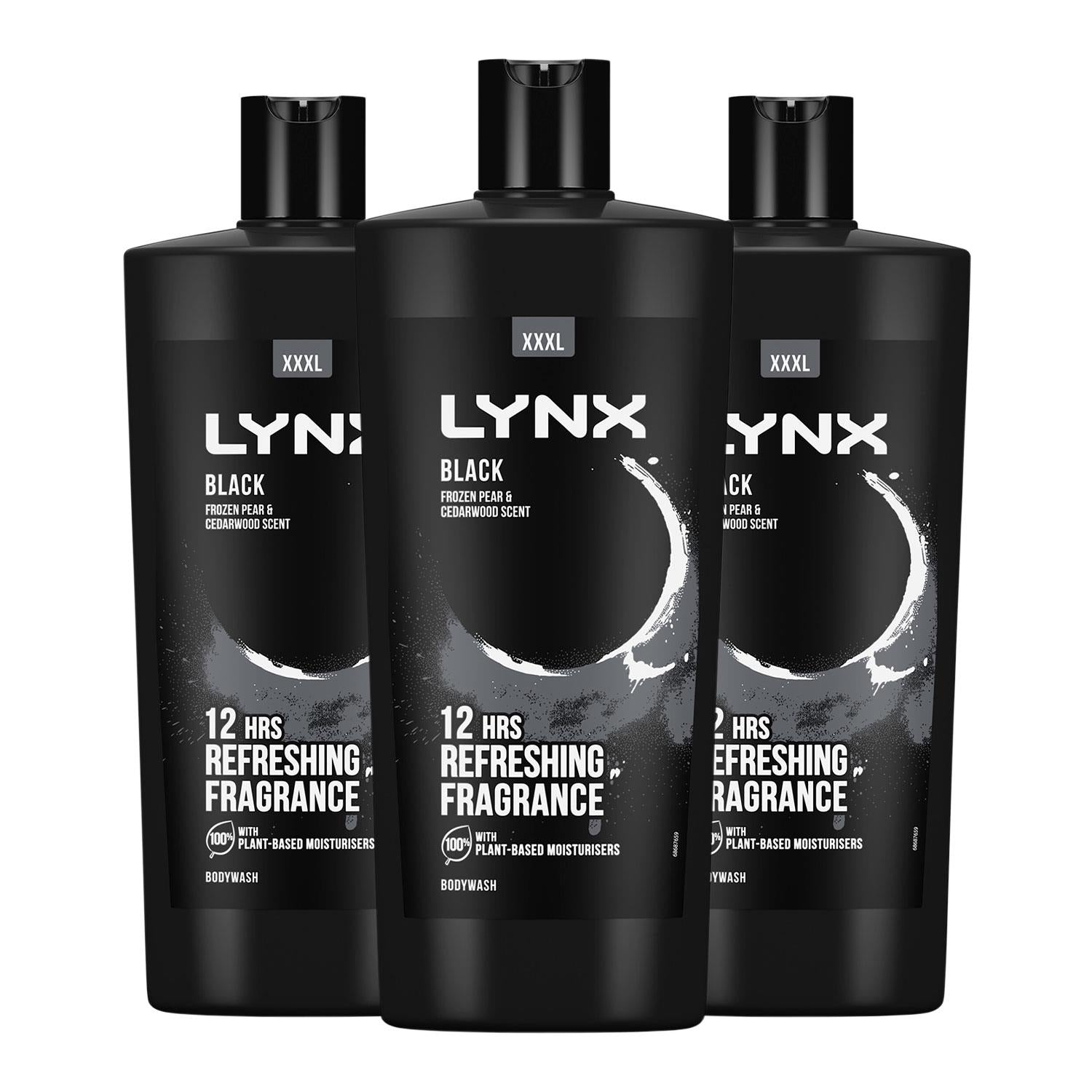 Black Shower Gel With Frozen Pear & Cedarwood Hd Fragrance 700ml, 3 Pack
