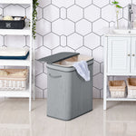 70/100l Wood Laundry Basket A Compartment Flip Lid Removable | Large