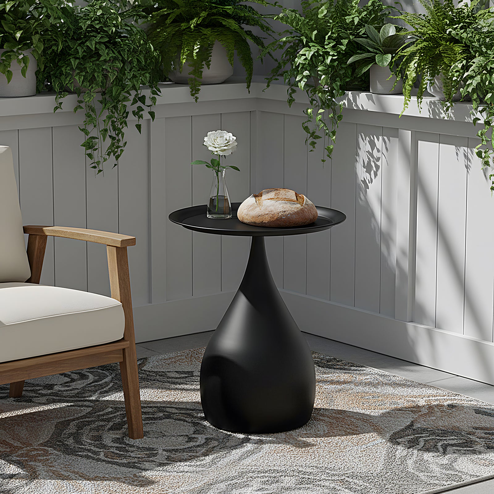 Breeins Modern Minimalist Cold-rolled Steel Low Side Table
