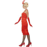 Flapper Costume, With Long Dress | Small | Red