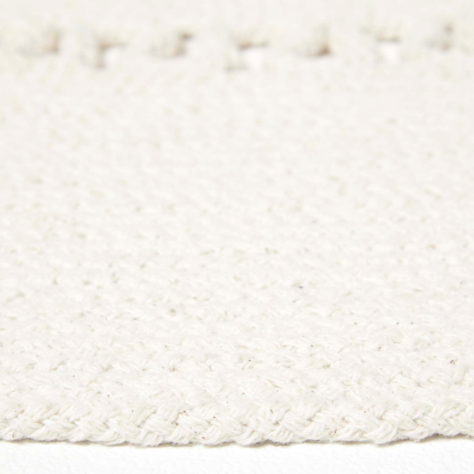 Crochet Braided Round Rug | 120cm | Natural
