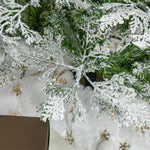 6/7ft Snow Flocked Artificial Christmas Tree Pencil Shape | 6ft | Green
