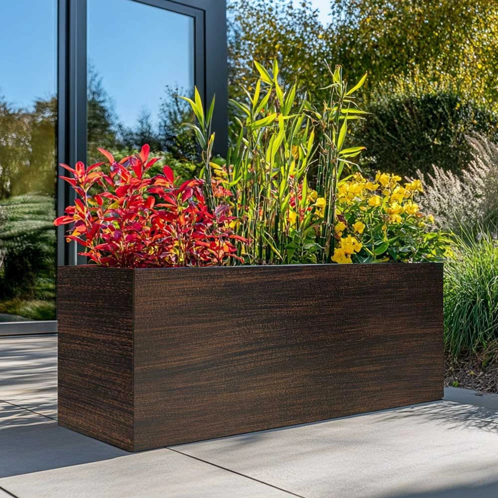 Zinc Galvanised Trough Planter | 75cm x 32cm x 32cm | Antique Copper