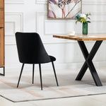Set Of 2 Morandi Velvet Dining Chairs | Black