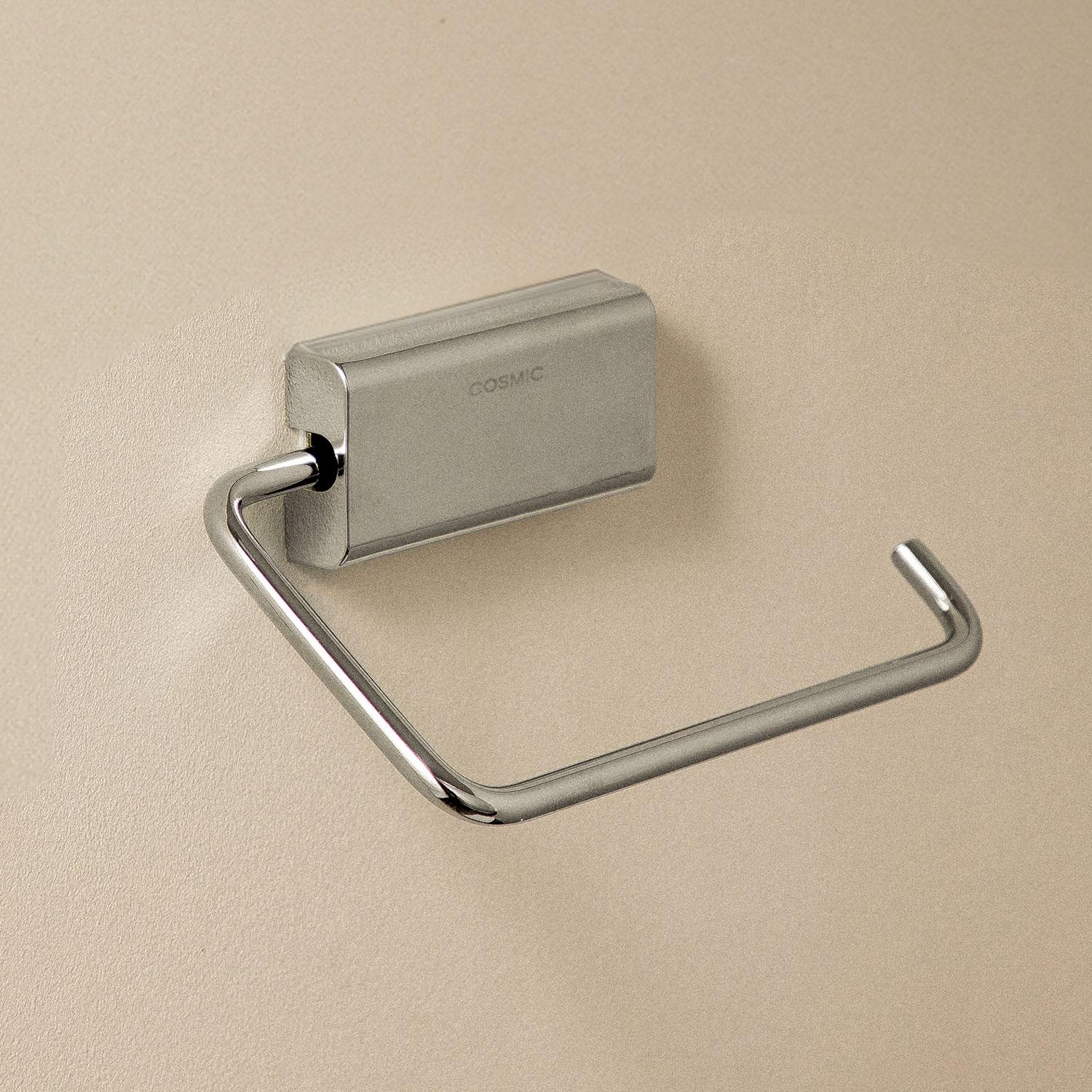 Toilet Roll Holder Screw-in/self-adhesive Chrome Silver Next Collection