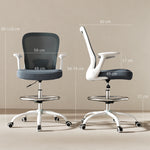 Mesh Drafting Chair, Ergonomic | Grey