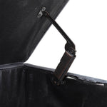 Velvet Upholstered Storage Ottoman Bench With Pillowed Armrests – Hidden Compartment, 126cm W