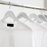 20 Pack Wooden Clothes Hangers With Non Slip Bar | White