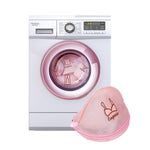Zippered Mesh Laundry Clothes Bra Washing Bag, Pink