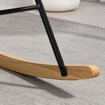 Velvet Rocking Chair With Lumbar Pillow, Bedroom