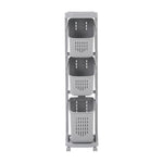 4-tier Storage Rack Laundry Basket With Wheels | Grey