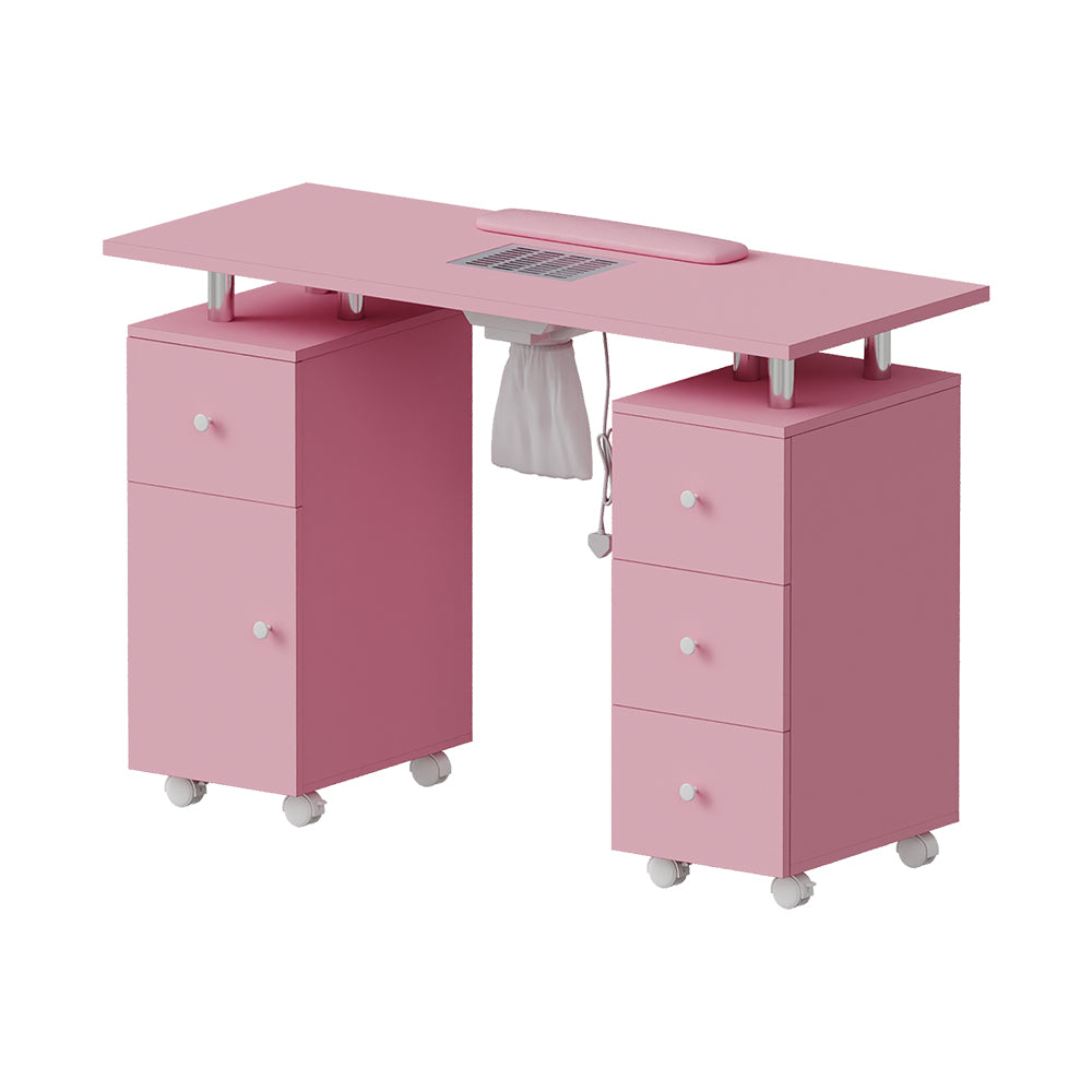 Professional Mobile Manicure Table With Built-in Dust Collector And Drawers
