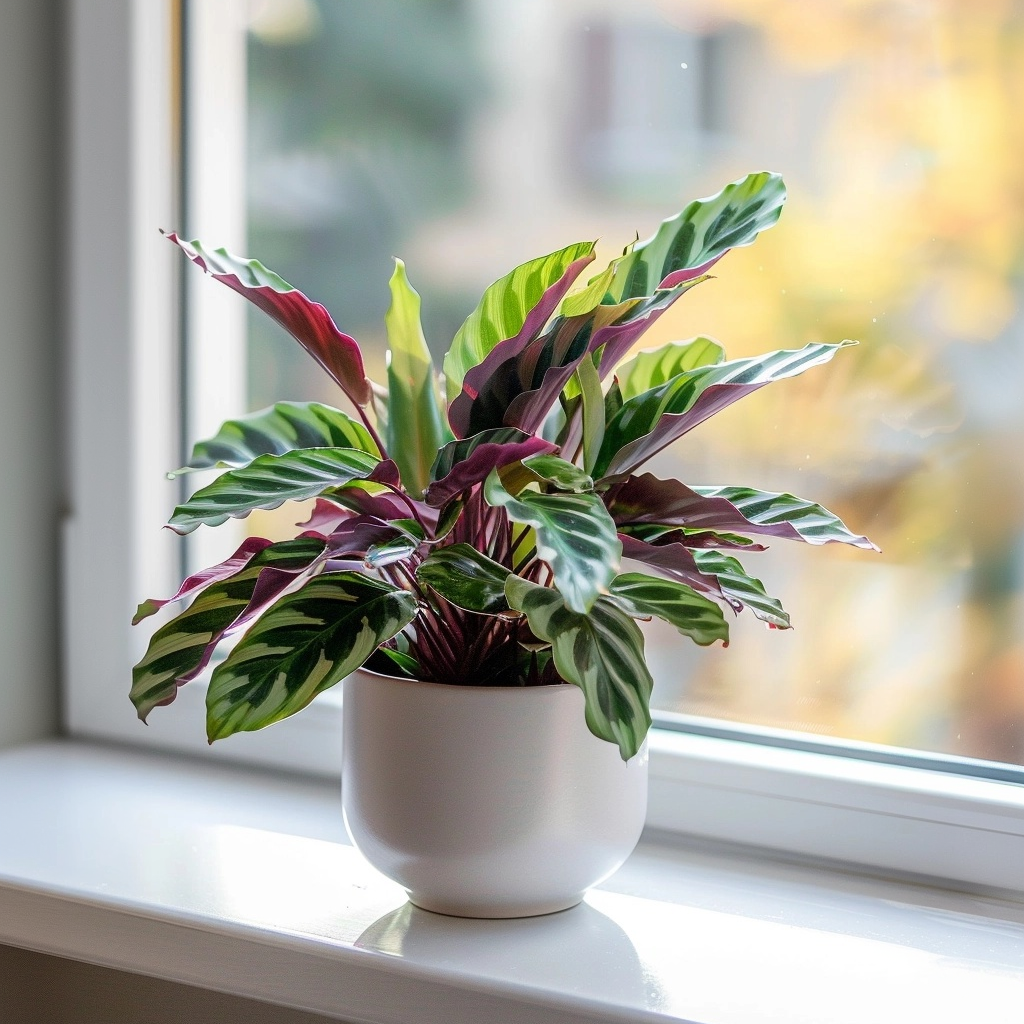Rattlesnake Plant - 2 Pcs. - Goeppertia Insignis - Height 30-40cm - ⌀12cm | Set of 2 | Green