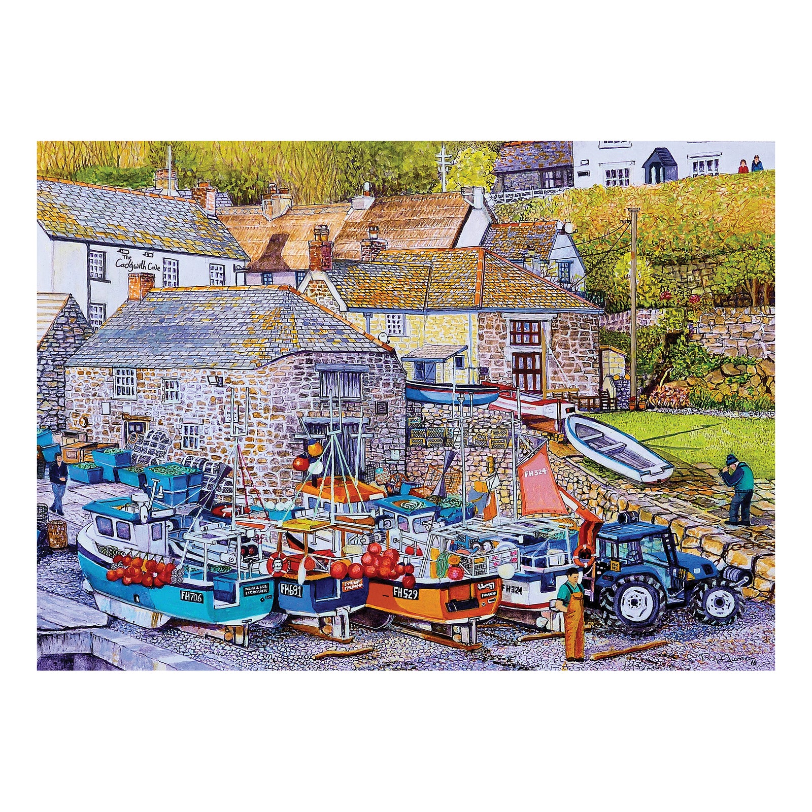 Cadgwith Cove Jigsaw - Big 500 Piece Jigsaw Puzzle For Adults, With Extra Large Pieces