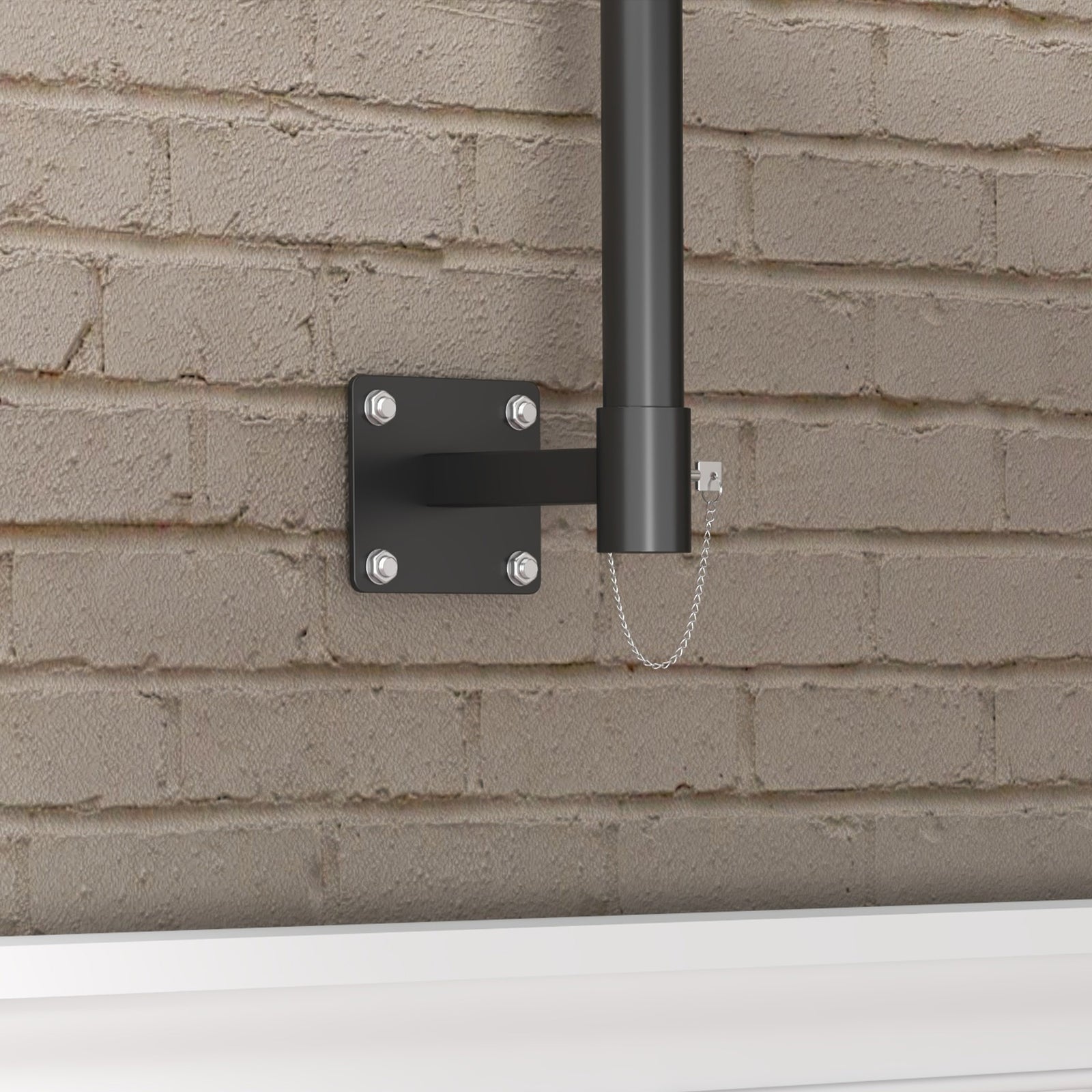 Wall Mounted Parasol W/ Vent & 8 Ribs | Charcoal Grey